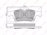 Задние тормозные колодки Lynx BD-6302 для Volvo S40 2 пок. / 544 / рестайлинг