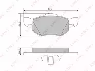Передние тормозные колодки Lynx  BD-5115