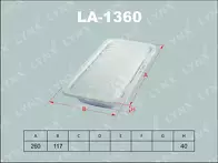 Воздушный фильтр Lynx  LA-1360