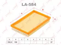 Воздушный фильтр Lynx  LA-584