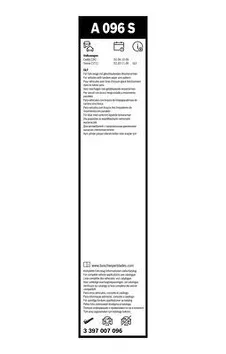 Bosch AeroTwin A096S <span>щетки стеклоочистителя 600/450 мм</span>