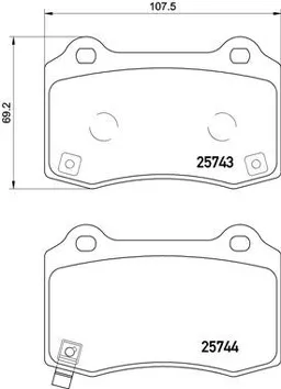 Brembo P 30 074 <span>тормозные колодки задние</span>