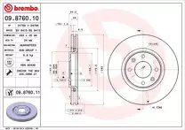 Тормозной диск Brembo Prime Line  09.8760.11