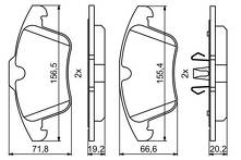 Передние тормозные колодки Bosch  0 986 494 246