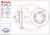 Тормозной диск Brembo Prime Line  08.3939.10