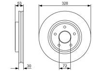 Тормозной диск Bosch 0 986 479 R48 для Jeep Grand Cherokee 3 пок.