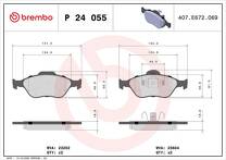 Передние тормозные колодки Brembo  P 24 055