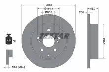 Тормозной диск Textar 92162103 для Toyota RAV4 4 пок. / CA40