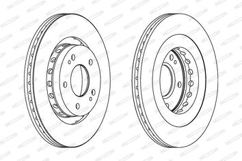 Ferodo DDF1642 <span>тормозной диск вентилируемый</span>