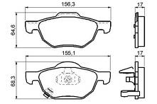 Передние тормозные колодки Bosch  0 986 494 135