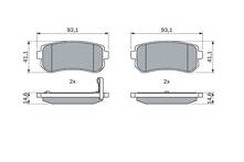 Задние тормозные колодки Bosch  0 986 494 140