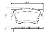 Задние тормозные колодки Bosch 0 986 494 154 для Toyota RAV4 3 пок. / XA30 / рестайлинг