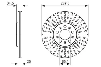 Bosch 0 986 479 914 <span>тормозной диск вентилируемый</span>