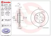 Тормозной диск Brembo Prime Line  09.C171.11