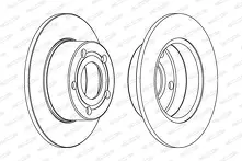 Тормозной диск Ferodo DDF321 для Audi A6 C5 / седан