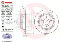 Тормозной диск Brembo Prime Line  08.6917.11