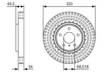 Тормозной диск Bosch  0 986 479 T32