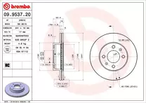 Тормозной диск Brembo Prime Line  09.9537.20