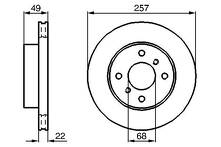 Тормозной диск Bosch 0 986 478 567 для Nissan Primera 2 пок. / P11 / хэтчбек
