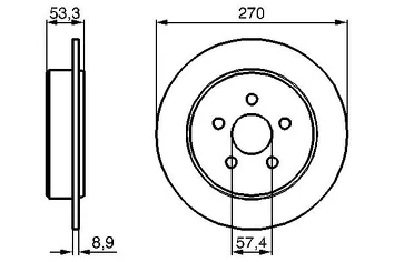 Bosch 0 986 478 514 <span>тормозной диск полный</span>