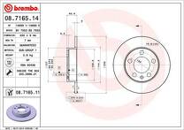 Тормозной диск Brembo Prime Line  08.7165.11