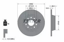Тормозной диск Textar 92140803 для Seat Altea 1 пок. / 5P1
