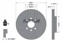 Тормозной диск Textar 92145703 для Opel Adam M13