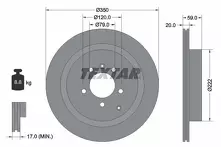 Тормозной диск Textar  92147703