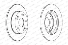 Тормозной диск Ferodo DDF1558 для Honda Civic 8 пок. / 5D / хэтчбек