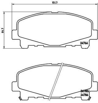 Brembo P 28 043 <span>тормозные колодки передние</span>