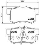 Задние тормозные колодки Brembo  P 28 051