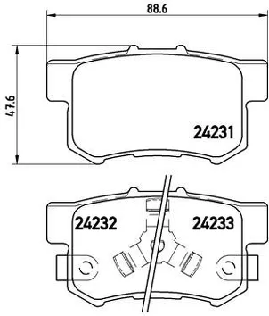 Brembo P 28 051 <span>тормозные колодки задние</span>
