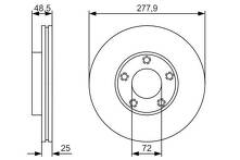 Тормозной диск Bosch 0 986 479 R83 для Mazda 3 BK / хэтчбек / рестайлинг