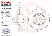 Тормозной диск Brembo Prime Line 09.9162.14 для Opel Vectra C / универсал / рестайлинг