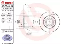 Тормозной диск Brembo Prime Line  08.5743.11