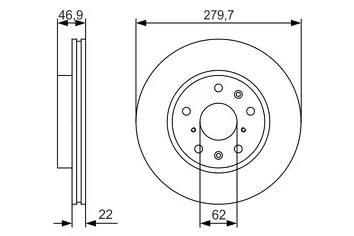 Bosch 0 986 479 S58 <span>тормозной диск вентилируемый</span>