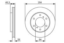 Тормозной диск Bosch  0 986 479 S63