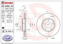 Тормозной диск Brembo Prime Line 09.9464.21 для Mazda 3 BK / хэтчбек / рестайлинг