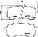 Задние тормозные колодки Brembo  P 30 035