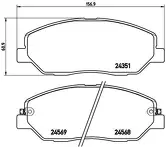 Передние тормозные колодки Brembo  P 30 036