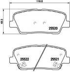 Задние тормозные колодки Brembo  P 30 063