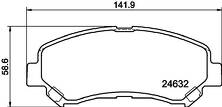 Передние тормозные колодки Hella Pagid 8DB 355 028-671 8DB 355 028-671