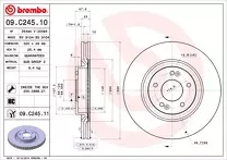 Тормозной диск Brembo Prime Line  09.C245.11
