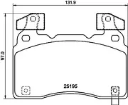 Передние/задние тормозные колодки Brembo P 10 064 для Cadillac CTS 3 пок. / седан