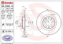 Тормозной диск Brembo Prime Line  08.C309.11