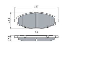 Bosch 0 986 424 512 <span>тормозные колодки передние</span>