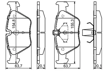 Bosch 0 986 424 485 <span>тормозные колодки передние</span>