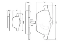 Передние тормозные колодки Bosch 0 986 424 360 для Saab 9-5 1 пок. / седан / рестайлинг