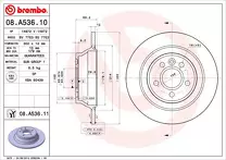 Тормозной диск Brembo Prime Line  08.A536.11