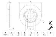Тормозной диск Bosch  0 986 478 887